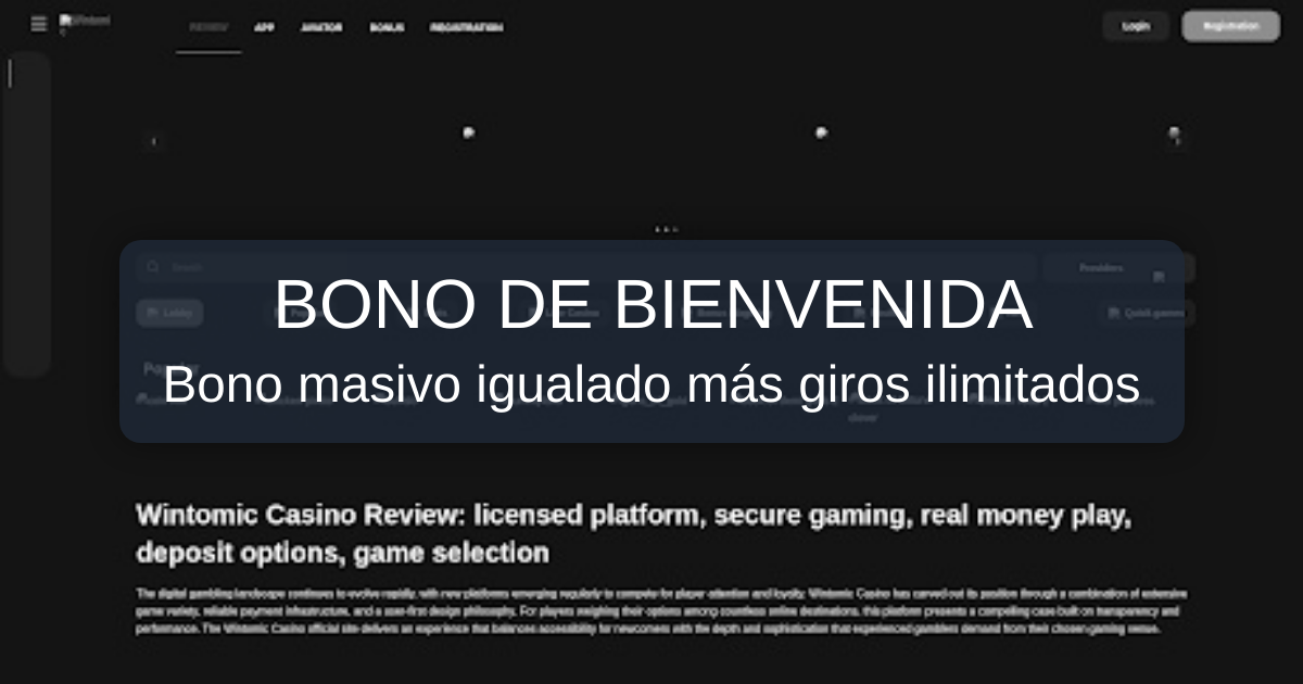 Bienvenido a Wintomic Casino